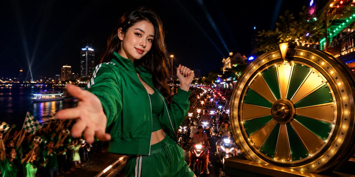 Không khí roulette neon sôi động tại vùng Mekong với người chơi casino trực tuyến